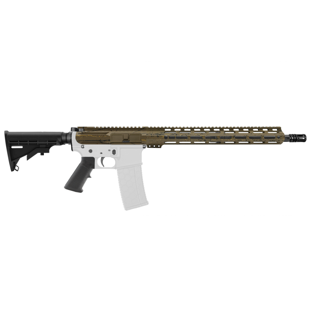 AR15 .223/5.56 16" Barrel W/ 15'' Handguard ''FDE SPLATTER'' Carbine